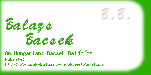 balazs bacsek business card